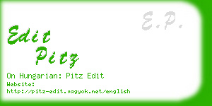 edit pitz business card